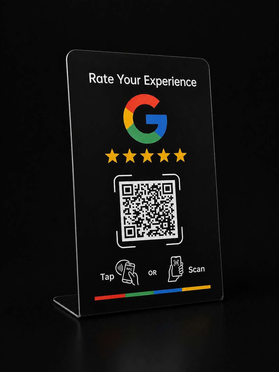 Espositore recensioni Google con NFC e QR-Code Pacchetto da 5 Pacchetto da 10