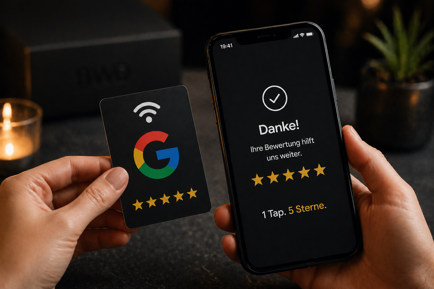 1 Tap. 5 Stelle. – Google Recensione Scheda (NFC) Bundle da 5 e 10 pezzi
