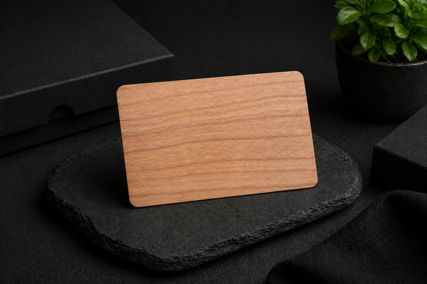 NFC Card in legno Premium Ciliegio
